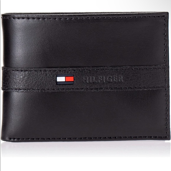 Tommy Hilfiger Men's Leather Wallet – Slim Bifold with 6 Credit Card Pockets - Picture 3 of 3